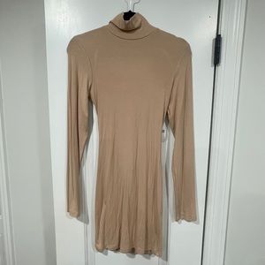 Beige Open Back Dress